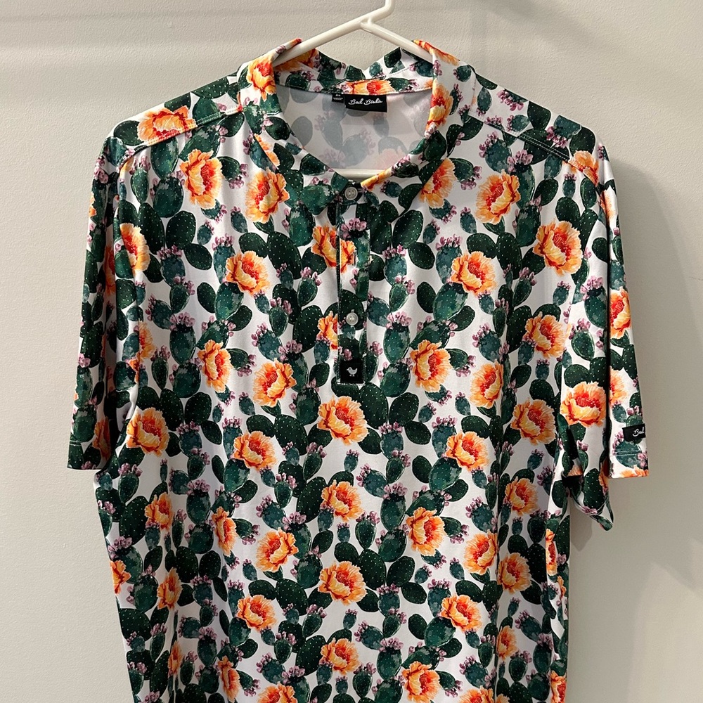 Bad Birdie Floral Cactus Print Shirt
